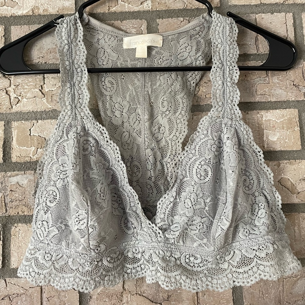Light blue Francesca’s lace bralette L